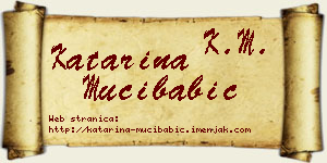 Katarina Mučibabić vizit kartica